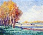 Maximilien Luce  - Bilder Gemälde - Rolleboise, Field Work