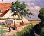 Maximilien Luce  - Bilder Gemälde - Rolleboise, the Back of the Church