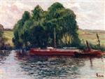 Maximilien Luce  - Bilder Gemälde - Rolleboise, the Seine