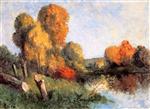 Maximilien Luce  - Bilder Gemälde - Rolleboise, the Seine in Autumn