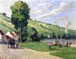 Maximilien Luce  - Bilder Gemälde - Rolleboise, Village Entrance