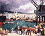 Maximilien Luce  - Bilder Gemälde - Rouen, the Port