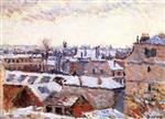 Maximilien Luce  - Bilder Gemälde - Rue Denfert, Roofs in the Snow