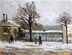 Maximilien Luce  - Bilder Gemälde - Rue Gudin, Winter View over the Garden