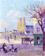 Maximilien Luce  - Bilder Gemälde - Sainte Croix Cathedral, Rue de la Place de la Bascule in Orleans