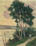 Maximilien Luce  - Bilder Gemälde - Sandrecourt, le chemin au bord de la rivière