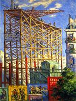 Maximilien Luce  - Bilder Gemälde - Scaffolding and Posters