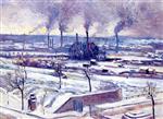 Maximilien Luce  - Bilder Gemälde - Snow at Pont du Jour