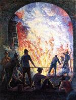 Maximilien Luce  - Bilder Gemälde - Steelworks