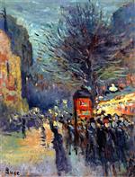 Maximilien Luce  - Bilder Gemälde - Street in Paris