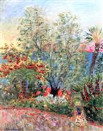 Maximilien Luce  - Bilder Gemälde - Sunset with Palm