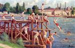 Maximilien Luce  - Bilder Gemälde - Swimming