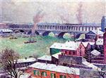 Maximilien Luce  - Bilder Gemälde - The Auteuil Viaduct