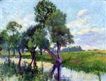 Maximilien Luce  - Bilder Gemälde - The Banks of the Cure