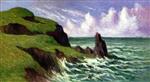 Maximilien Luce  - Bilder Gemälde - The Coast of Rothéneuf, near Saint-Malo