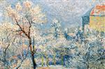 Maximilien Luce  - Bilder Gemälde - The Garden in the Snow, Rue Cortot