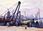 Maximilien Luce  - Bilder Gemälde - The Port of Amsterdam