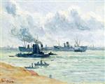 Maximilien Luce  - Bilder Gemälde - The Port of Rotterdam