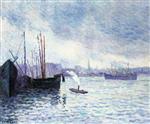 Maximilien Luce  - Bilder Gemälde - The Port of Rotterdam