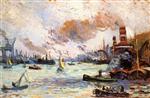 Maximilien Luce  - Bilder Gemälde - The Port of Rotterdam