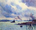 Maximilien Luce  - Bilder Gemälde - The Port of Rotterdam