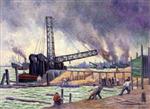 Maximilien Luce  - Bilder Gemälde - The Port of Rotterdam