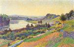 Maximilien Luce  - Bilder Gemälde - The Seine at Herblay