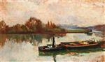 Maximilien Luce  - Bilder Gemälde - The Seine, Rolleboise