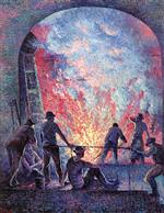 Maximilien Luce  - Bilder Gemälde - The Steelworks