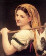 William Bouguereau  - Bilder Gemälde - le retour du marche