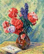 Maximilien Luce  - Bilder Gemälde - Vase of Flowers