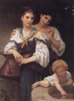 William Bouguereau  - Peintures - Le Secret