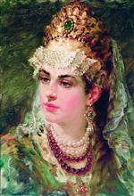 Konstantin Egorovich Makovsky - Bilder Gemälde - A Young Boyarina-11