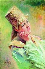 Konstantin Egorovich Makovsky - Bilder Gemälde - A Young Boyarina-9