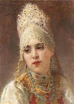 Konstantin Egorovich Makovsky  - Bilder Gemälde - Boyarina-2