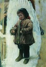 Konstantin Egorovich Makovsky  - Bilder Gemälde - Child on the Snow