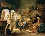 Konstantin Egorovich Makovsky  - Bilder Gemälde - Coffee House in Cairo