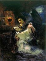 Konstantin Egorovich Makovsky  - Bilder Gemälde - Demon and Tamara