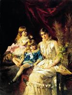Konstantin Egorovich Makovsky  - Bilder Gemälde - Family Portrait