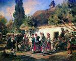 Konstantin Egorovich Makovsky  - Bilder Gemälde - Festivities in Ukraine