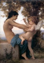 William Bouguereau  - Peintures - jeune fille se défendant contre l´amour