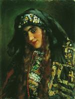 Konstantin Egorovich Makovsky  - Bilder Gemälde - Girl in an Oriental Dress