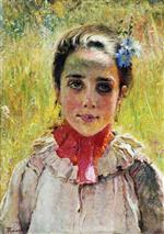 Konstantin Egorovich Makovsky  - Bilder Gemälde - Girl in the Field