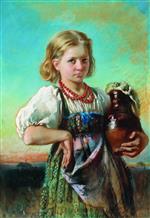 Konstantin Egorovich Makovsky  - Bilder Gemälde - Girl with a Jug