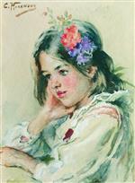 Konstantin Egorovich Makovsky  - Bilder Gemälde - Girl
