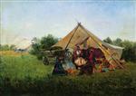 Konstantin Egorovich Makovsky  - Bilder Gemälde - Gypsy Camp