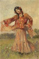 Konstantin Egorovich Makovsky  - Bilder Gemälde - Gypsy Dancing
