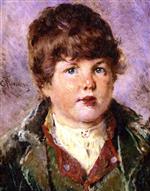 Konstantin Egorovich Makovsky  - Bilder Gemälde - Head of a Boy