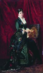 Konstantin Egorovich Makovsky  - Bilder Gemälde - Lady in a Green Dress