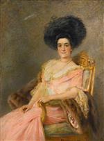 Konstantin Egorovich Makovsky  - Bilder Gemälde - Lady in Pink